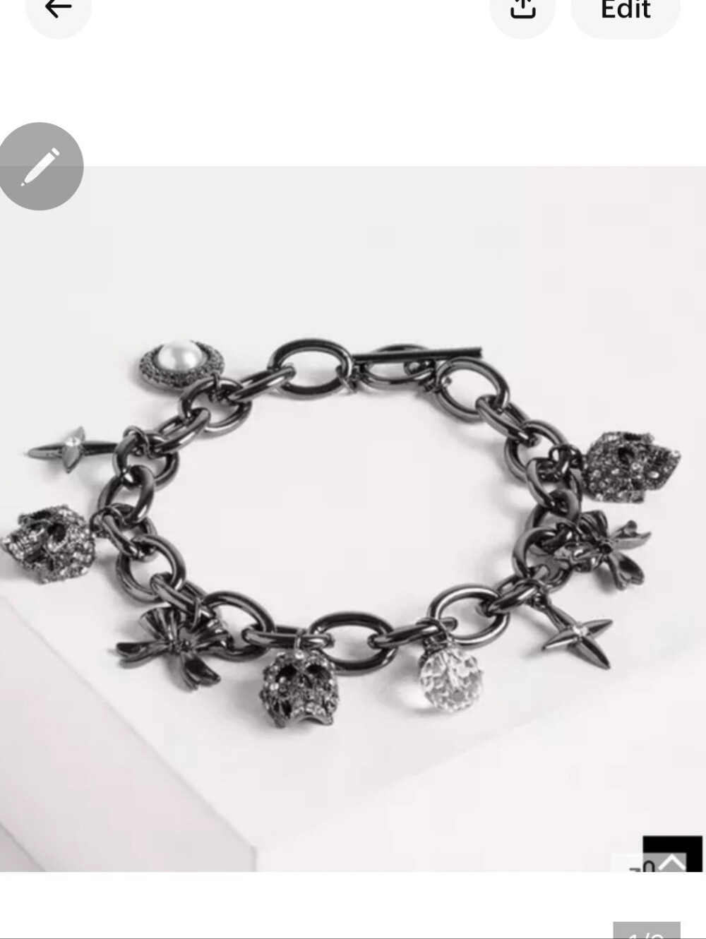 🆕️☠️ TORRID GOTHIC SKULL CHARM BRACELET☠️